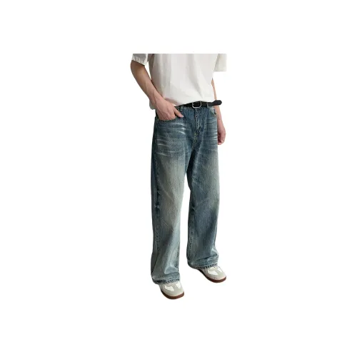 SHIQUANYI Светло-синие унисекс джинсы