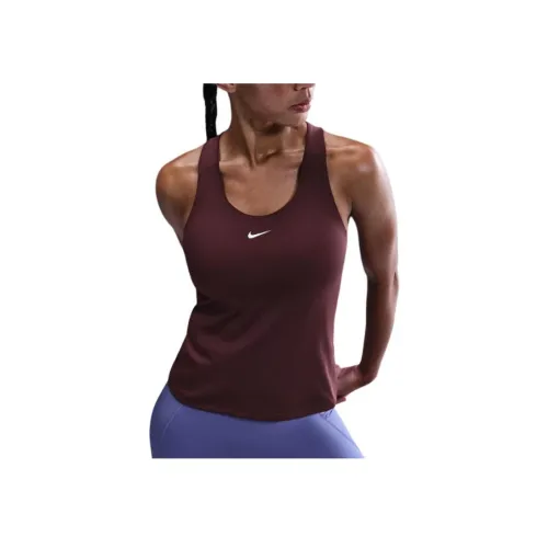 Nike Clothing Бордово-красные Женские Спортивные майки без рукавов