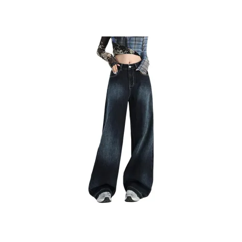 TLONELY1 Синий Серый Женские Джинсы