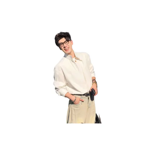 PVPVPV Белый Унисекс Рубашки