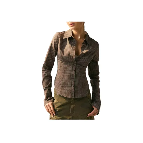 Urban Outfitter Коричневые Женские Рубашки