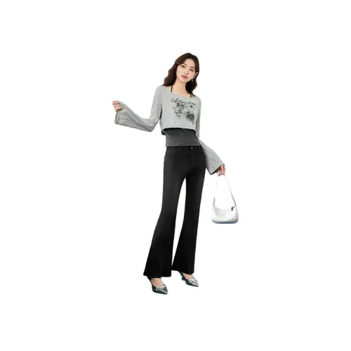 Love to serve Denim Черные Женские Джинсы