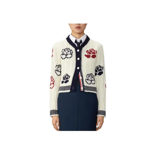 THOM BROWNE Белые Женские Свитеры