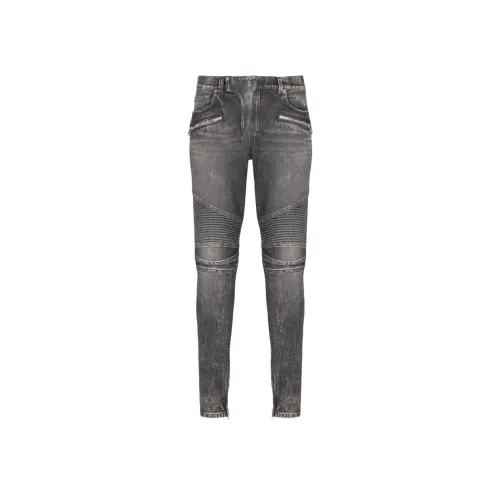 BALMAIN Черный Серый Цвет Мужские Джинсы