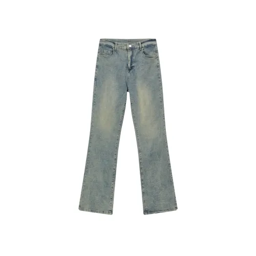 30BRAID Грязно-желтые унисекс джинсы