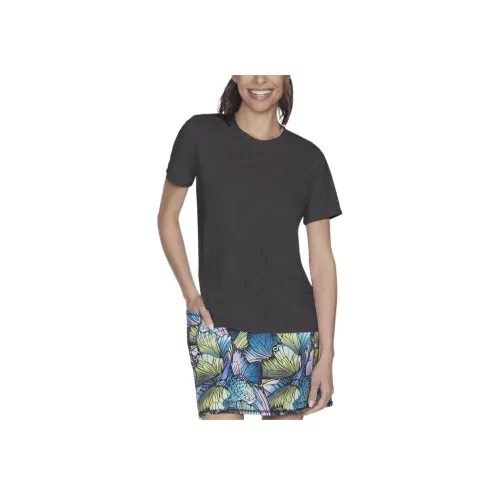Skechers GO DRI SWIFT T Shirt Женская Угольный Серый