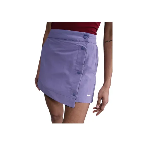 nike Sportswear Essentials Collection Swoosh Повседневные короткие юбки Женские Светло-фиолетовый
