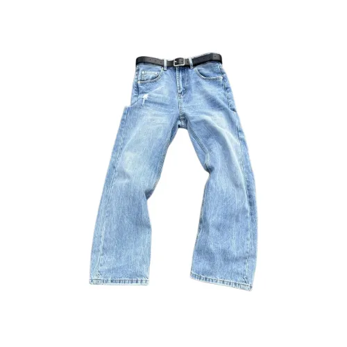 MORii Светло-синие Унисекс Джинсы