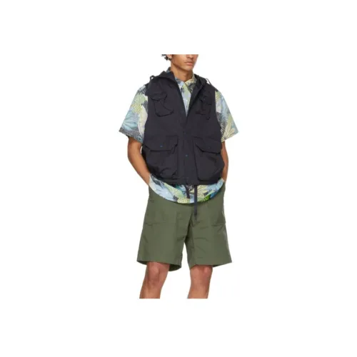 Engineered Garments Collaboration Мужские майки морского синего цвета
