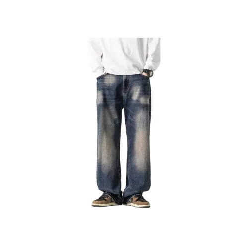 DONGDONGGUAI Blue Unisex Jeans DONGDONGGUAI Синий Унисекс Джинсы
