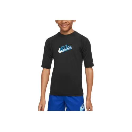 Nike Dri FIT Sport Swim Scribble Детский купальник Black Teenagers