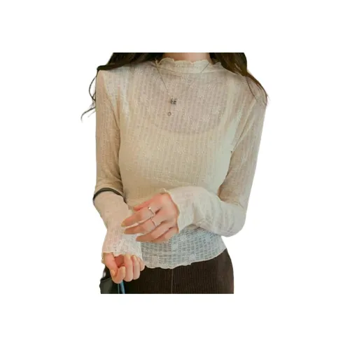 QIAOMONVHAI Абрикос Женские T-рубашки