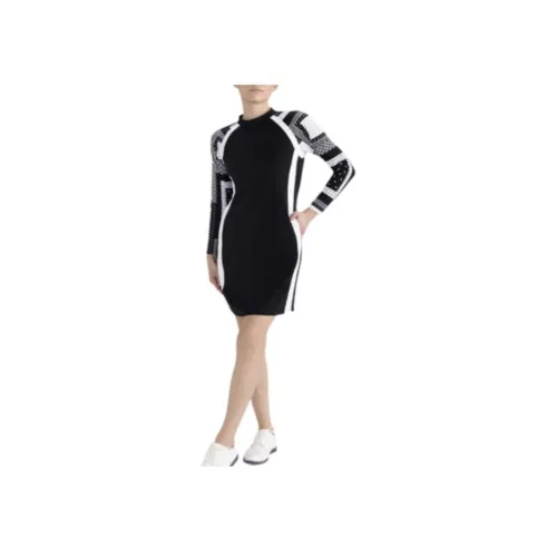 PXG Black Женские Длинные Рукава Платья