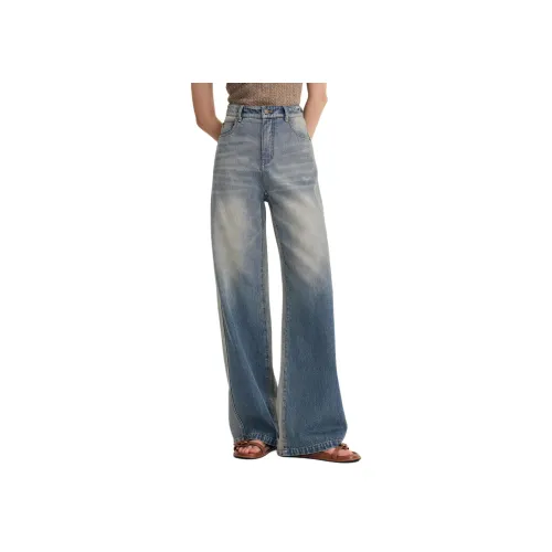 FABRIQUE Выстиранные синие женские джинсы