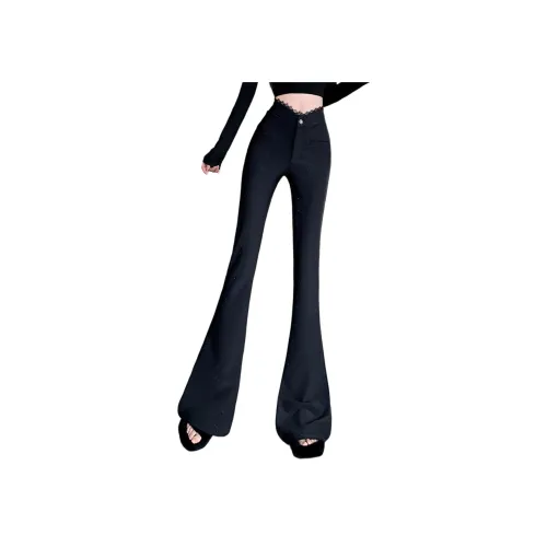 Wbwq Черные Женские Повседневные Брюки