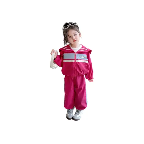 YUGUOGUO Розово-красный Комплекты Предшкольная Повседневная Спортивная Одежда