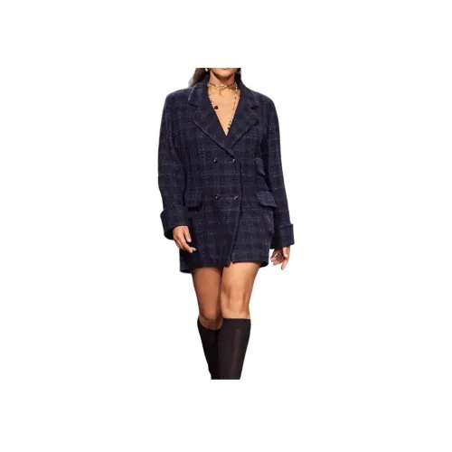 CHANEL 24 Весенне-летний Бизнес Костюм Пальто Женское Морской синий