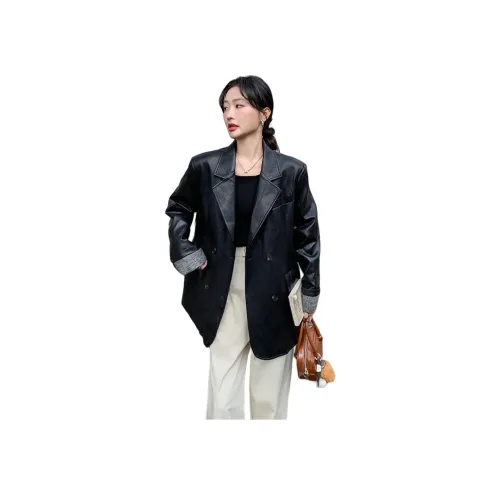 MEXICAN Черный Женские Кожаные Куртки