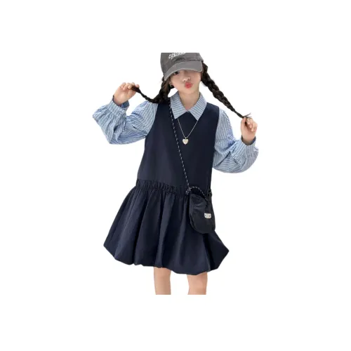 Aisina Одежда Комплекты Синий Рубашка+Майка+Юбка-тюльпан Школьный возраст Юбка-комплект