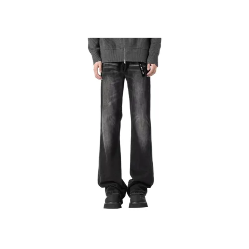 GET MAX GIFT Черный Без логотипа Пряжка Унисекс Джинсы