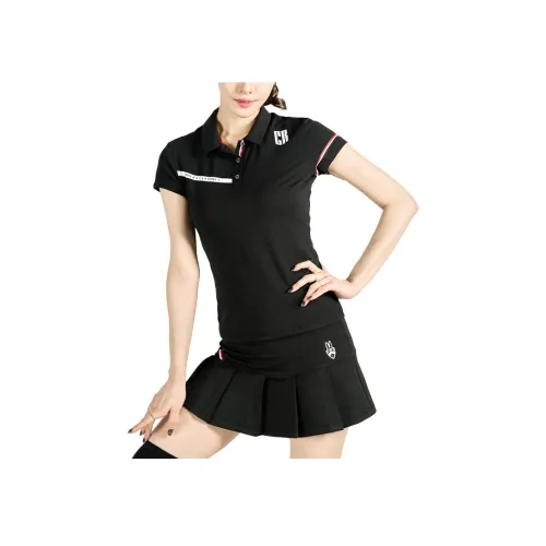 CORALIAN Поло Женское Черное