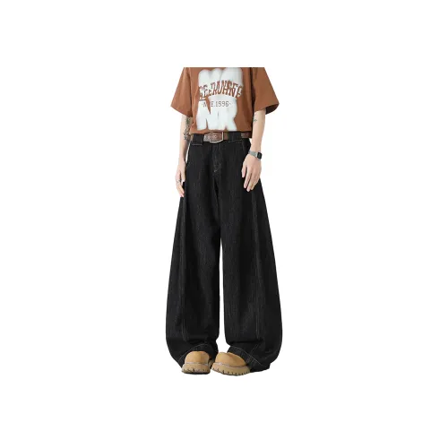 RENBEN Черные Унисекс Джинсы