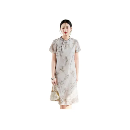 JINJU Короткий рукав Платье Женское