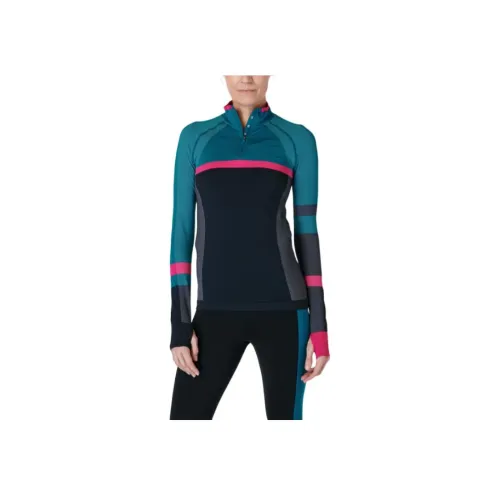 Sweaty Betty Черная подошва Beetroot Розовый Rock Чайный коричневый Пэчворк Женские T Рубашки