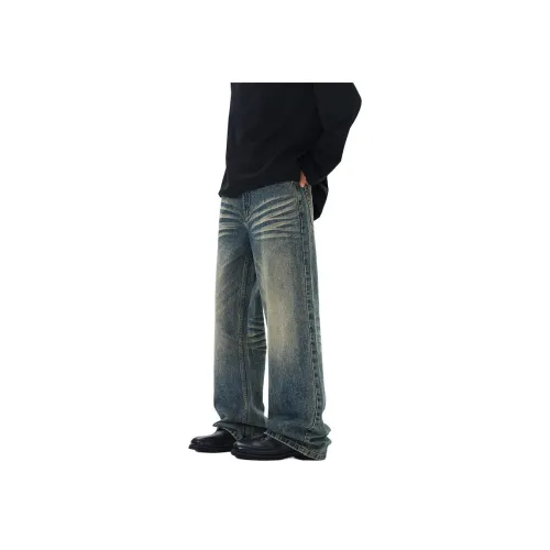 KEIRANDUN Длинные штаны унисекс винтажные синие