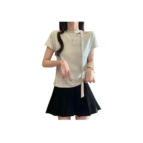 PA Светло-серый топ Женские T-рубашки