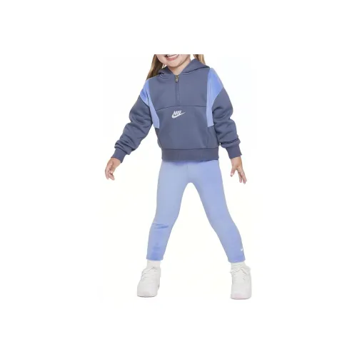 Nike Полярный Синий Топ + Полярный Синий Штаны Малыш Комбинезоны Ползунки