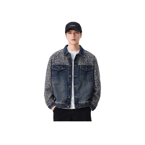 HIPHOPPUNKS Blue Men's Jackets HIPHOPPUNKS Синий Мужские Куртки