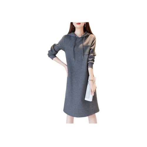 Flowers in water Длинное платье с длинными рукавами Женское