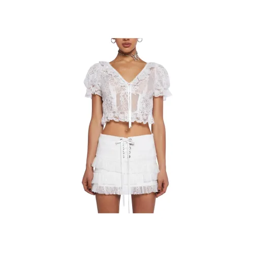 Dolls Kill T-Shirt Женская Белый White