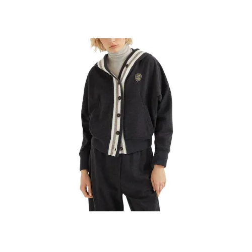 Brunello Cucinelli Средне-серый Женские кашемировые свитеры