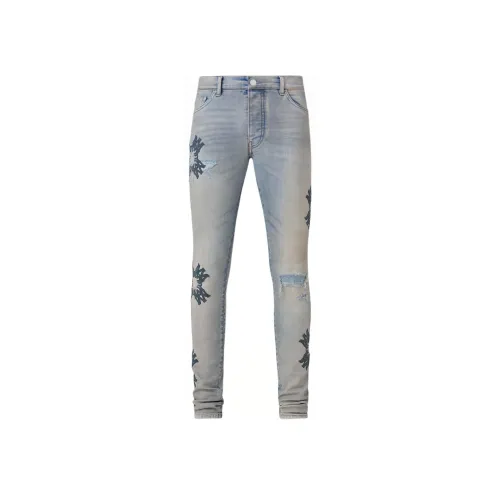 AMIRI Early Spring Collection Антиквар Индиго Мужские Джинсы