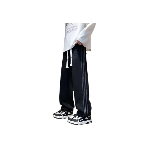 TONYBEAR Модный Свободный крой Модный Дизайн Прямой крой Повседневный Универсальный Брюки Мужские