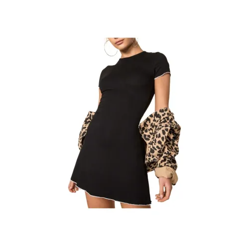 SUPERDOWN SS25 Лондон Lettuce Комбинированный Короткий Рукав Платье Женское