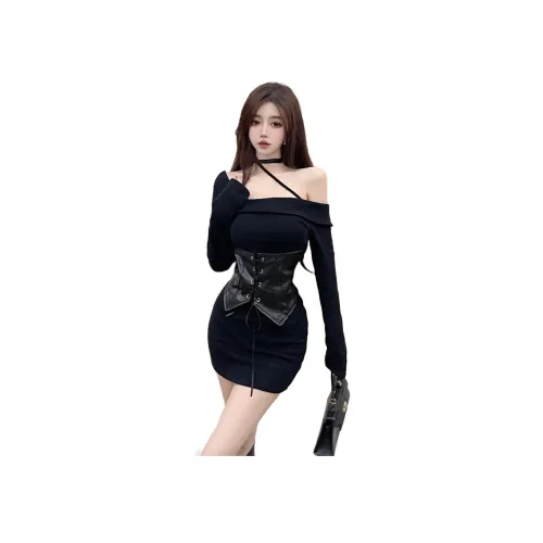 JOPPTI Длинное платье с длинными рукавами женское