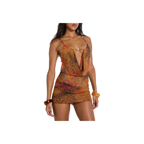 Jaded London Hina Мини платье с открытой спиной и бисерными украшениями Slip платье Женское