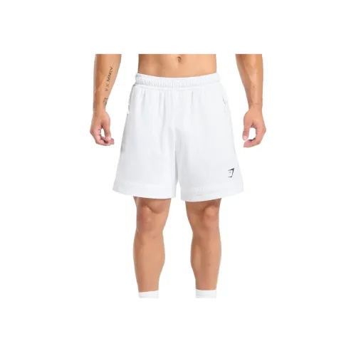 GYMSHARK Белый Мужские спортивные шорты