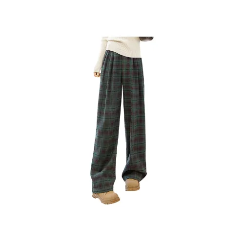 Cypress House Повседневные брюки Женские Зеленая клетка