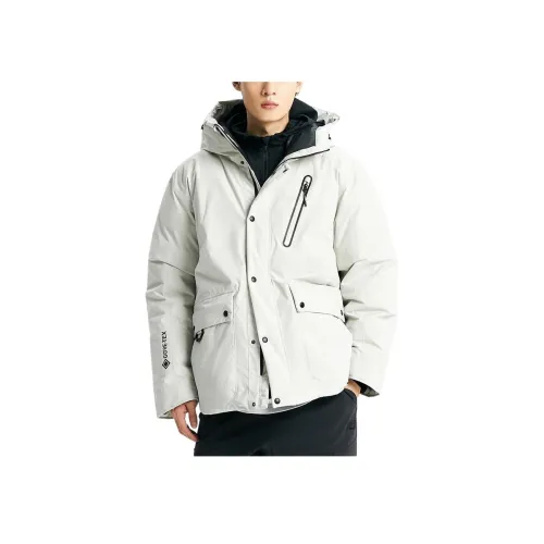 New Balance Пуховик Мужской Айвори Белый