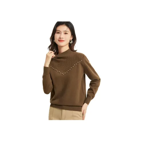 JINJU Кофе Женские Свитера