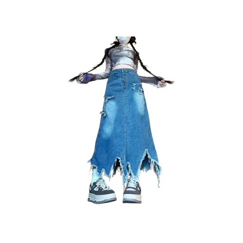 FOREST LIBRARY Синий Унисекс Юбки