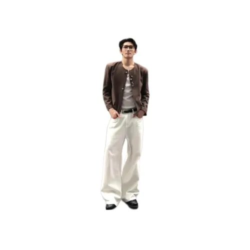 MORii Белый Унисекс Джинсы