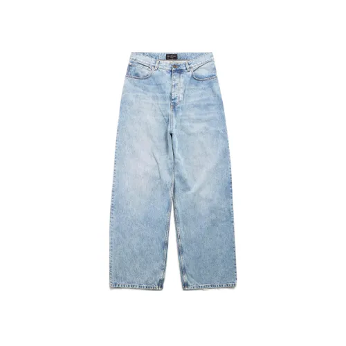 Balenciaga FW24 Джинсы Свободный крой Мужской Светло-Синий