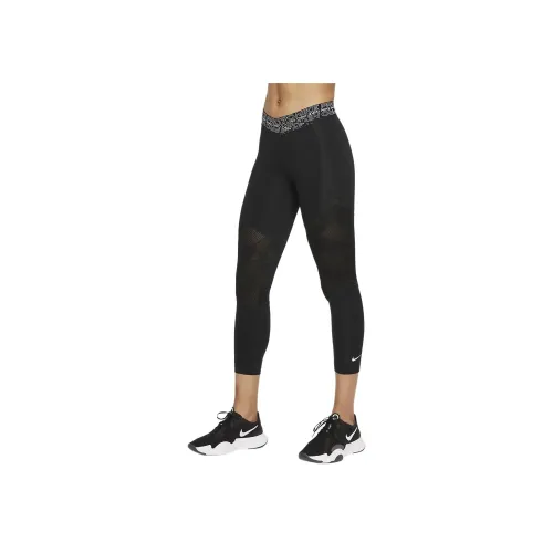 Nike MID Step Stitch Crop Leggings Женские Черные