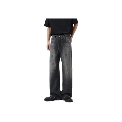 GEOREFOOL N60 Dirty Черные Унисекс Джинсы