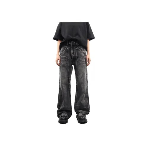 RENBEN Джинсы Летние Унисекс Серые